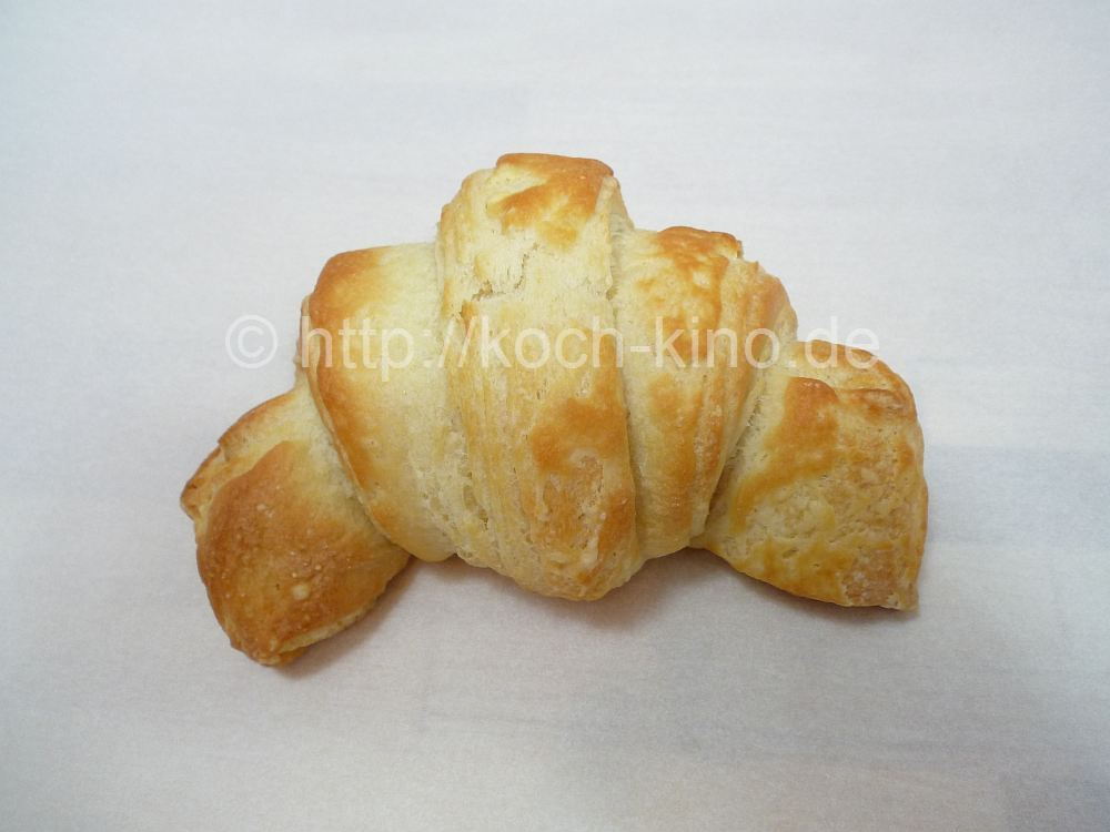 Croissants aus Plunderteig bzw. Hefe-Blätterteig