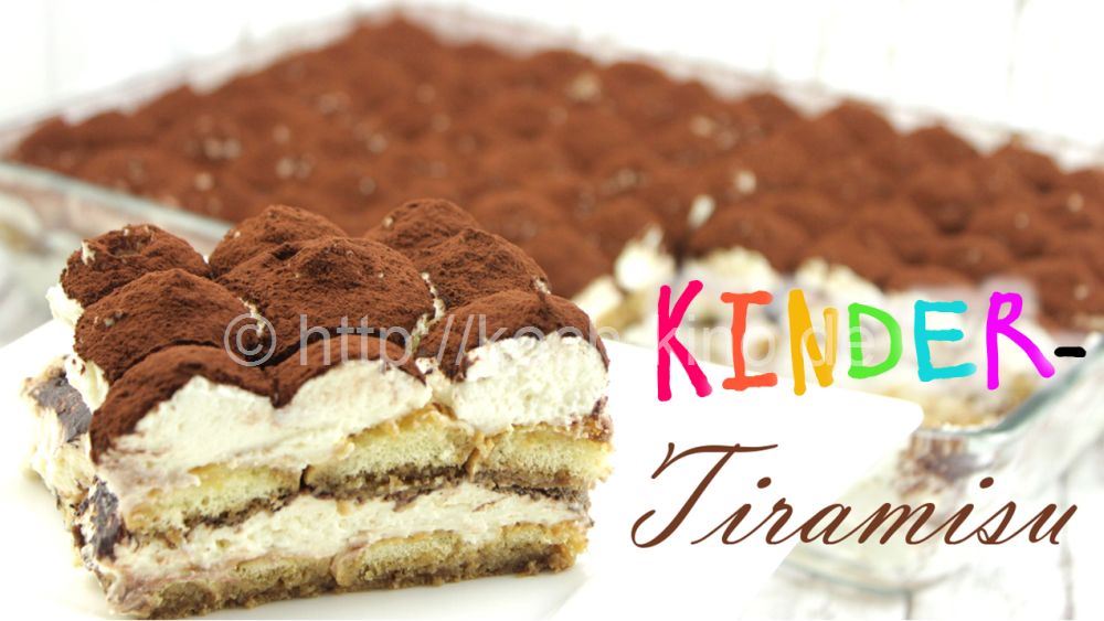 Tiramisu für Kinder ohne Alkohol, Kaffee und rohes Ei