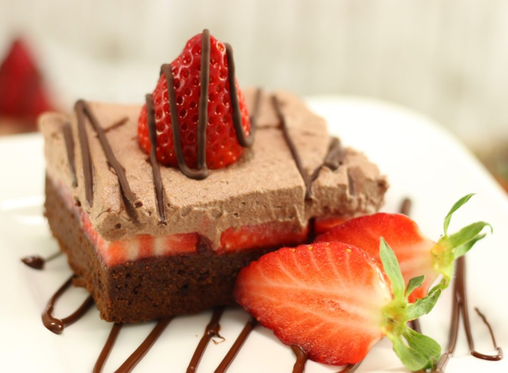 Erdbeer- Brownies | fruchtig-schokoladige Brownies