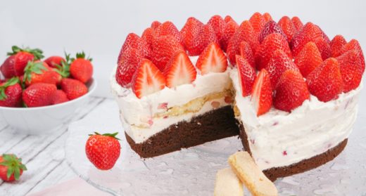 Erdbeer Tiramisu Torte I Erdbeer Mascarpone Torte I Erdbeertorte zum Muttertag