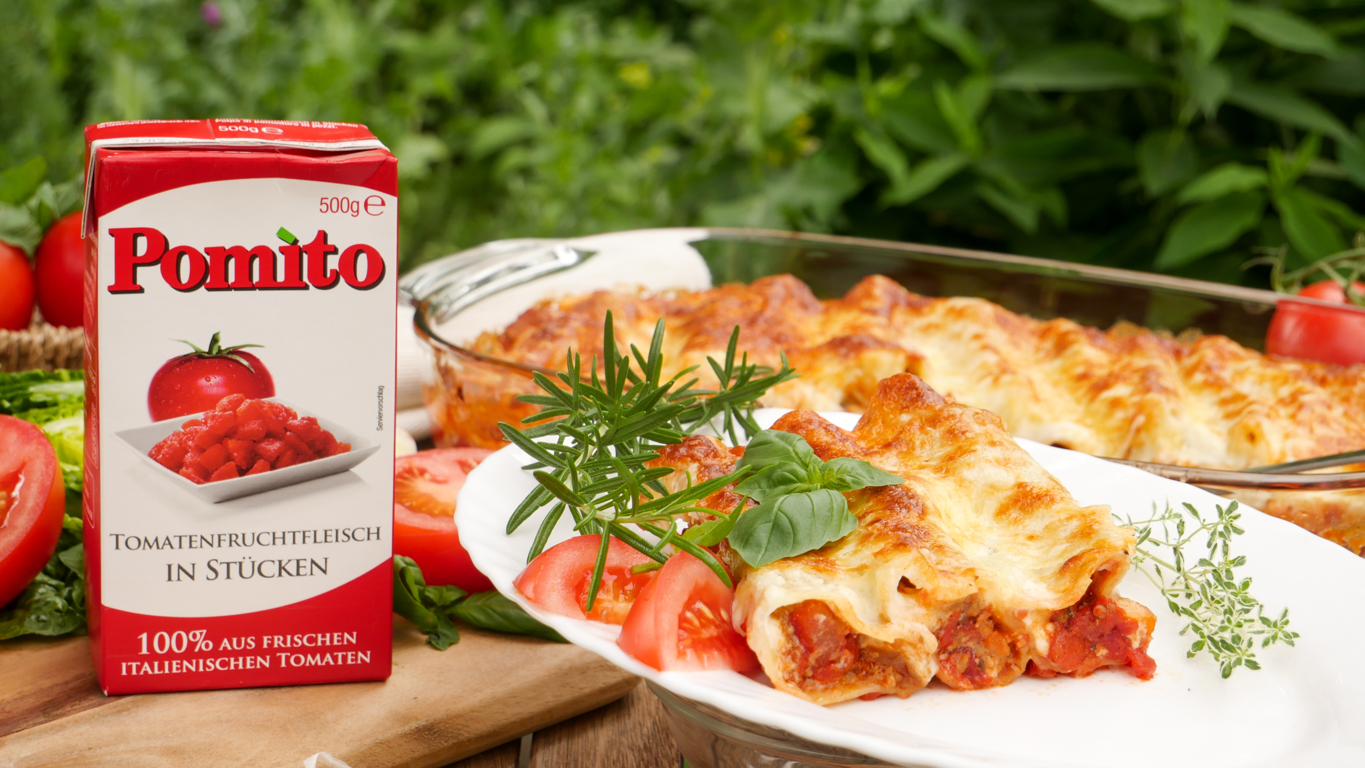 Rezept: Cannelloni al Forno mit Tomaten Hackfleischfüllung