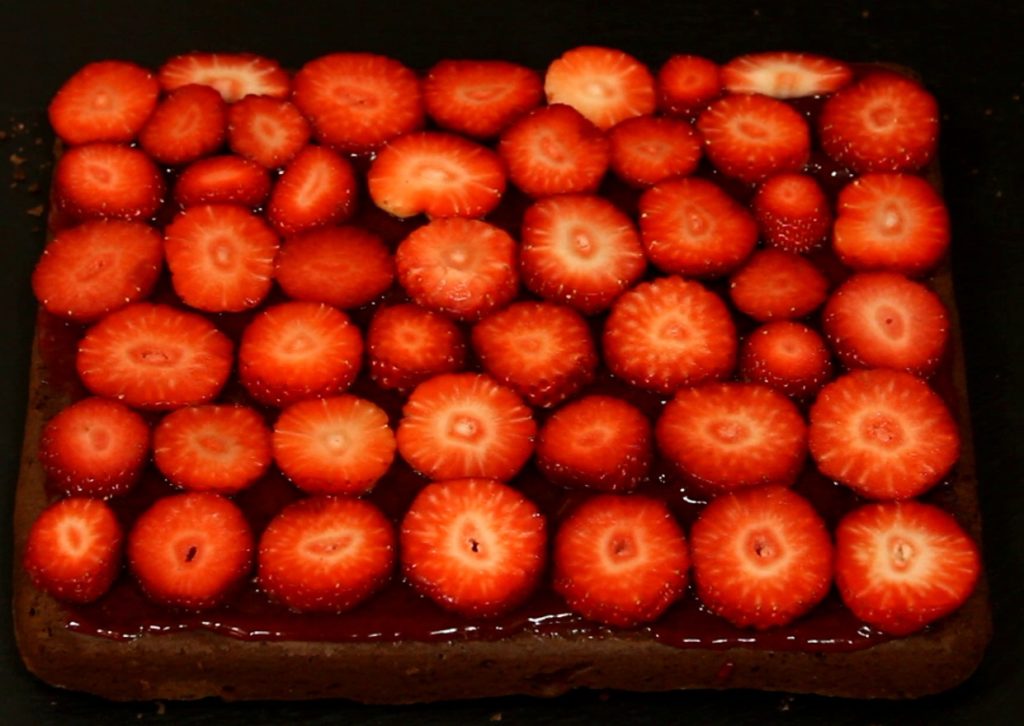 Erdbeer- Brownies | fruchtig-schokoladige Brownies