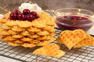 Waffeln mit Kirschen | Waffelteig Grundrezept